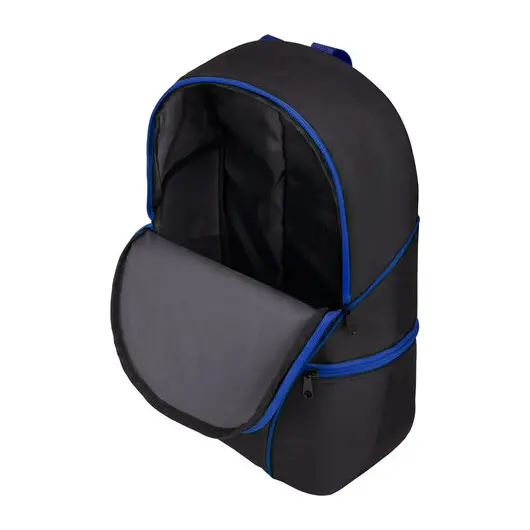Рюкзак STAFF TRIP универсальный, 2 кармана, черный с синими деталями, 40x27x15,5 см, 270786, фото 10