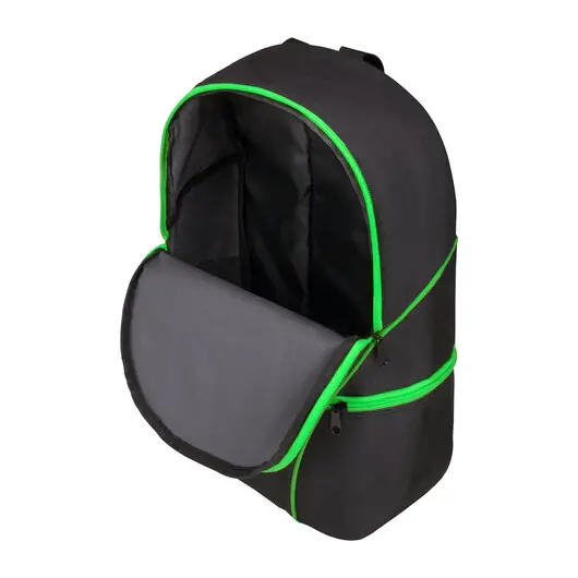 Рюкзак STAFF TRIP универсальный, 2 кармана, черный с салатовыми деталями, 40x27x15,5 см, 270788, фото 10