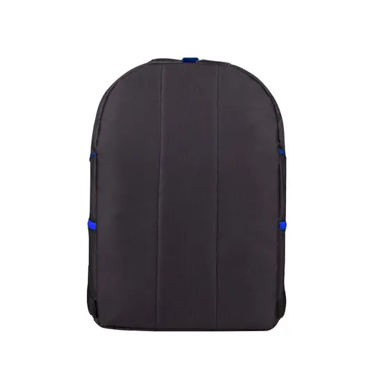 Рюкзак STAFF TRIP универсальный, 2 кармана, черный с синими деталями, 40x27x15,5 см, 270786, фото 7