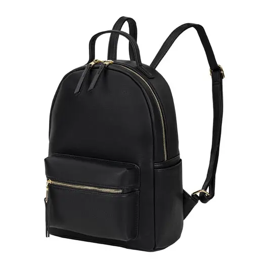 Рюкзак из экокожи BRAUBERG PODIUM женский, с отделением для планшета, черный, 34x25x13 см, 270817, фото 1