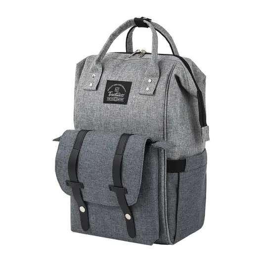 Рюкзак для мамы BRAUBERG MOMMY, крепления для коляски, термокарманы, серый, 41x24x17 см, 270818, фото 1