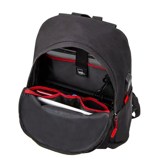 Рюкзак BRAUBERG URBAN универсальный с отделением для ноутбука, USB-порт, &quot;Energy&quot;, черный, 44х31х14 см, 270805, фото 3