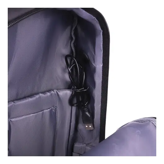 Рюкзак GERMANIUM UPGRADE универсальный, 2 отделения, отделение для ноутбука, USB-порт, UP-4, черный, 47х31х19 см, 271668, фото 7