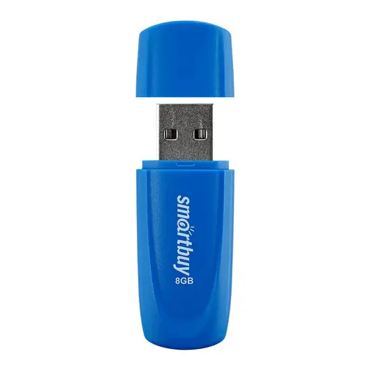 Флеш-диск 8GB SMARTBUY Scout USB 2.0, синий, SB008GB2SCB, фото 3