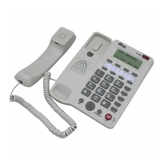 Телефон RITMIX RT-550 white, АОН, спикерфон, память 100 ном., тональный/импульсный режим, белый, 80002154, фото 2