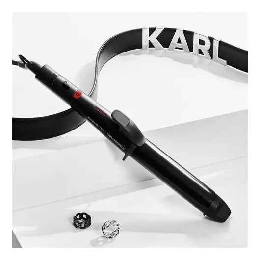 Щипцы для завивки волос ROWENTA Karl Lagerfeld CF323LF0, диаметр 32 мм, конусная форма, 120-200°C, черный, 1830008509, фото 6