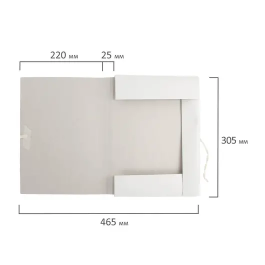 Папка для бумаг с завязками картонная ОФИСМАГ, гарантированная плотность 220 г/м2, до 200 листов, 127817, фото 7