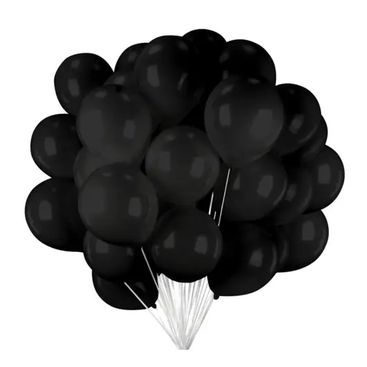 Шары воздушные 30 см, 100 штук, &quot;ОДНОЦВЕТНЫЕ&quot;, чёрные, BRAUBERG KIDS, 591876, фото 2