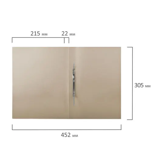 Скоросшиватель картонный мелованный ОФИСМАГ, гарантированная плотность 320 г/м2, белый, до 200 листов, 127820, фото 8