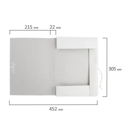 Папка для бумаг с завязками картонная мелованная ОФИСМАГ, гарантированная плотность 320 г/м2, до 200 листов, 124568, фото 7