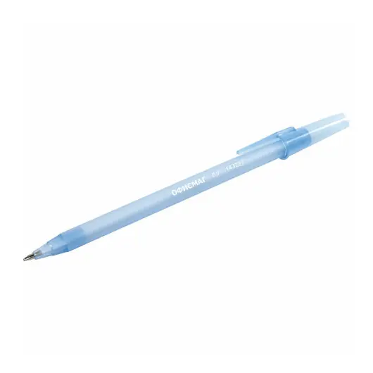 Ручка шариковая ОФИСМАГ i-STICK, СИНЯЯ, пишущий узел 0,7 мм, линия письма 0,35 мм, 143227, BP228, фото 6