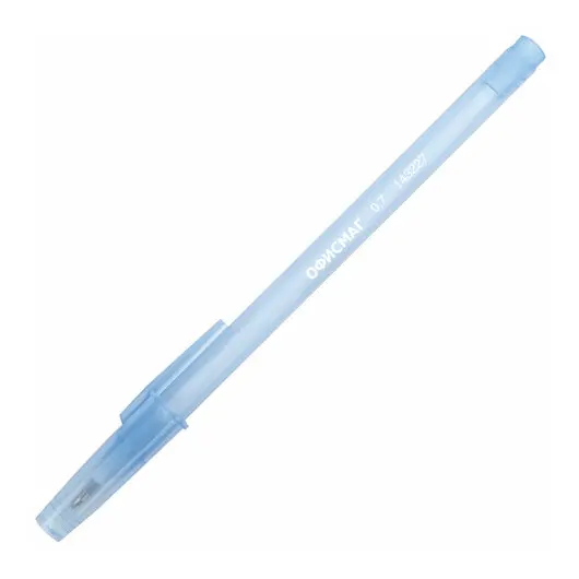 Ручка шариковая ОФИСМАГ i-STICK, СИНЯЯ, пишущий узел 0,7 мм, линия письма 0,35 мм, 143227, BP228, фото 5