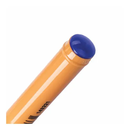 Ручка шариковая масляная ОФИСМАГ, СИНЯЯ, корпус оранжевый, узел 0,7 мм, линия письма 0,35 мм, 143221, фото 5