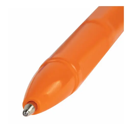 Ручка шариковая ОФИСМАГ &quot;X-333 Orange&quot;, СИНЯЯ, корпус оранжевый, узел 1 мм, линия письма 0,5 мм, 143228, фото 4