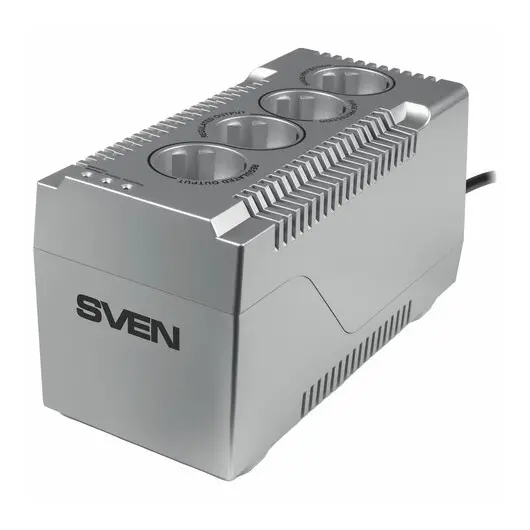 Стаблилизатор SVEN VR-F1000, 320 Вт, 184-285 В, 4 евророзетки, SV-018818, фото 1