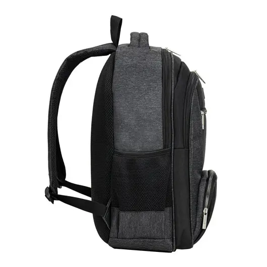 Рюкзак BRAUBERG URBAN универсальный, с отделением для ноутбука, черный/серый, 46х30х18 см, 270750, фото 4