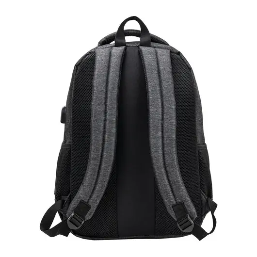 Рюкзак BRAUBERG URBAN универсальный, с отделением для ноутбука, черный/серый, 46х30х18 см, 270750, фото 5