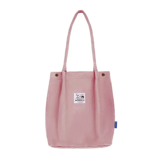 Сумка-шоппер BRAUBERG MOMENTS, вельвет, 35х30 см, розовый, 271907, фото 1