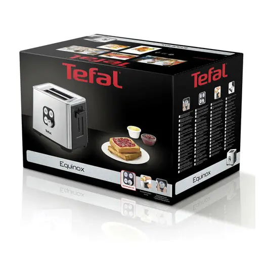 Тостер TEFAL TT420D30, 900 Вт, 2 тоста, 7 режимов, сталь, серебристый, 8000035884, фото 8