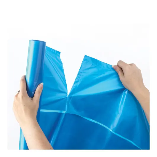Мешки для мусора 120 л синие в рулоне 10 шт. особо прочные, ПВД 40 мкм, 70х110 см, ОФИСМАГ, 602929, фото 6