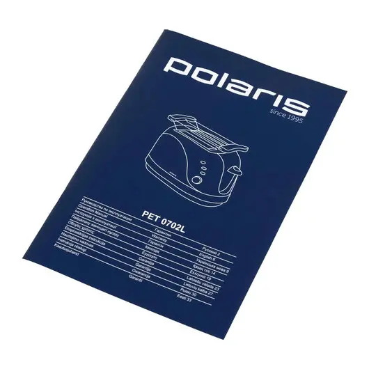 Тостер POLARIS PET 0702L, 750 Вт, 2 тоста, 6 режимов, механическое управление, пластик, белый, 03277, фото 13