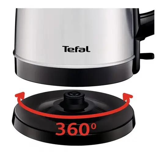 Чайник TEFAL KI150D30, 1,7 л, 2400Вт, закрытый нагревательный элемент, сталь, серебристый, 7211001458, фото 15