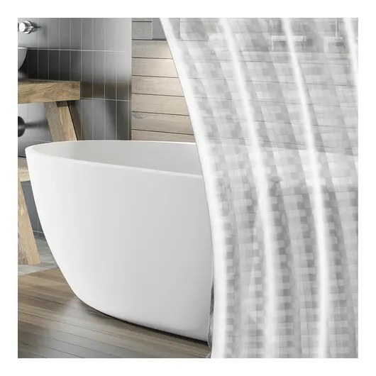 Штора для ванной комнаты LENS FLARE с 3D-эффектом водонепроницаемая, 180х180 см, LAIMA HOME, 608450, фото 8
