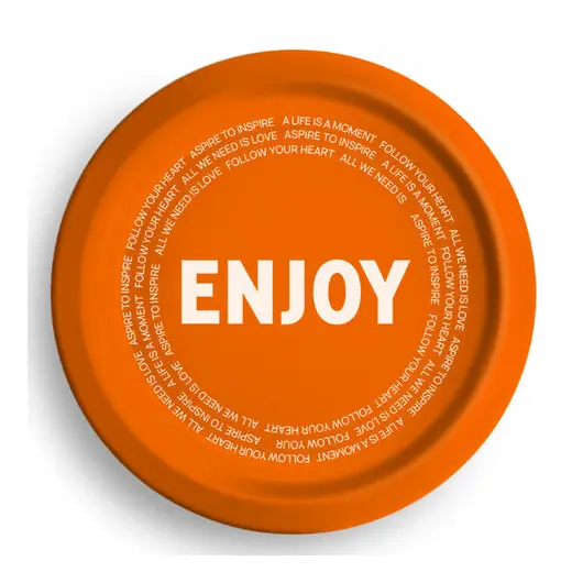 Тарелка одноразовая диаметр 230 мм, 50 шт., бумажная с ПЭ покрытием &quot;Enjoy new&quot;, СКАНДИПАКК, -0552, фото 1