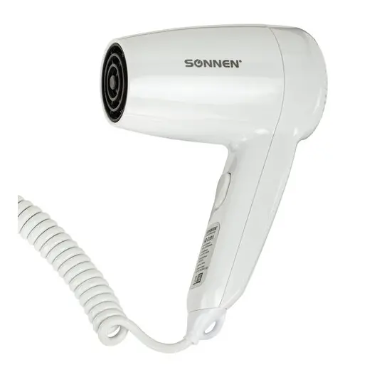 Фен для волос настенный SONNEN HD-2101 ULTRA PLUS, 1300 Вт, 2 скорости, белый, 608481, фото 13