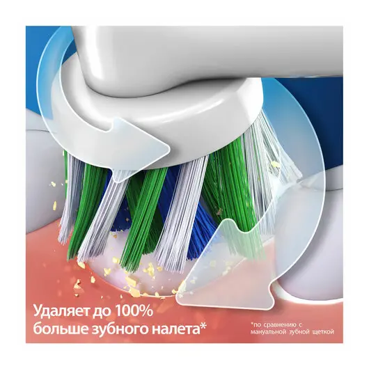 Зубная щетка электрическая ORAL-B (Орал-би) Vitality Pro, БЕЛАЯ, 1 насадка, 80367659, фото 8