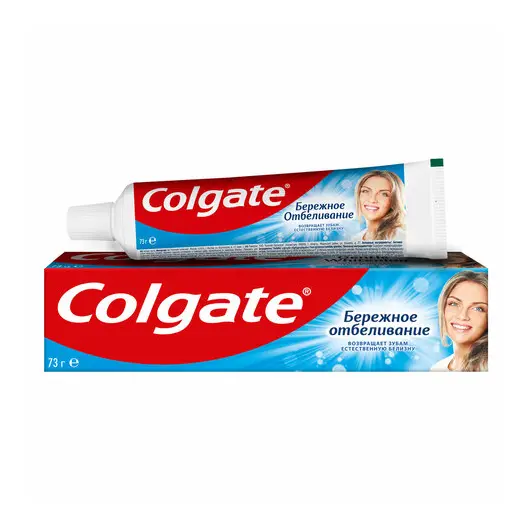 Зубная паста 50 мл COLGATE &quot;Бережное отбеливание&quot;, с фторидом и кальцием, 7891024188262, фото 1