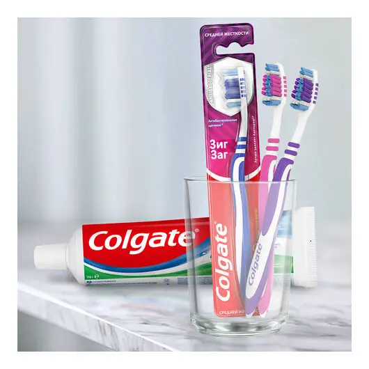 Зубная щетка COLGATE &quot;Зиг заг&quot;, средней жесткости, 7610196003544, фото 10