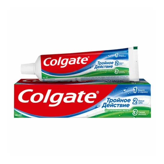 Зубная паста 100 мл COLGATE &quot;Натуральная мята&quot;, тройное действие, с фторидом, 7891024128992, фото 1