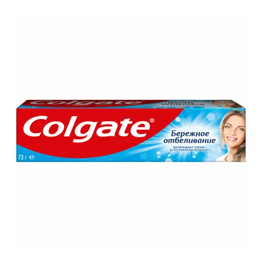 Зубная паста 50 мл COLGATE &quot;Бережное отбеливание&quot;, с фторидом и кальцием, 7891024188262, фото 5
