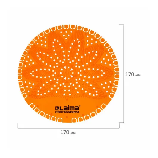 Дезодоратор коврик для писсуара оранжевый, аромат Манго, LAIMA Professional, на 30 дней, 608899, фото 6