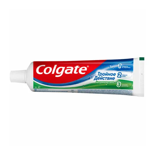 Зубная паста 100 мл COLGATE &quot;Натуральная мята&quot;, тройное действие, с фторидом, 7891024128992, фото 5