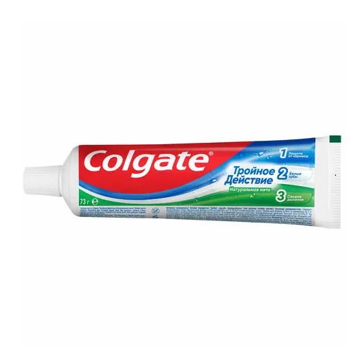 Зубная паста 50 мл COLGATE &quot;Натуральная мята&quot;, тройное действие, с фторидом, 7891024128954, фото 3